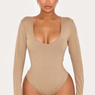 5af0d9e89136277d7938b0ac3488e4cfc39b278a_CNL9380_2_shape_dark_olive_sculpted_v_neck_long_sleeve_bodysuit