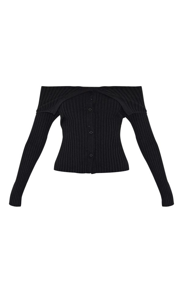 5b52abc171768ba493c2930a31b05b5dc0b7773a_CNL6064_5_black_rib_knit_fold_over_button_up_top