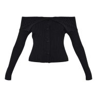 5b52abc171768ba493c2930a31b05b5dc0b7773a_CNL6064_5_black_rib_knit_fold_over_button_up_top