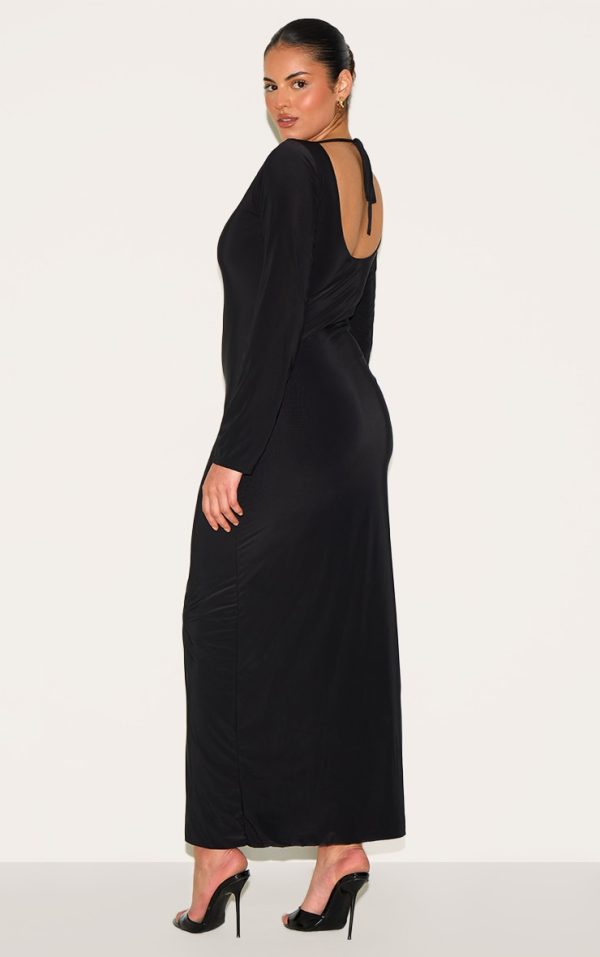 5bc91ebf1eaf25ef26e20a8f049800a63f135e31_CNM3027_2_plus_black_double_layer_slinky_flared_sleeve_midaxi_dress-1