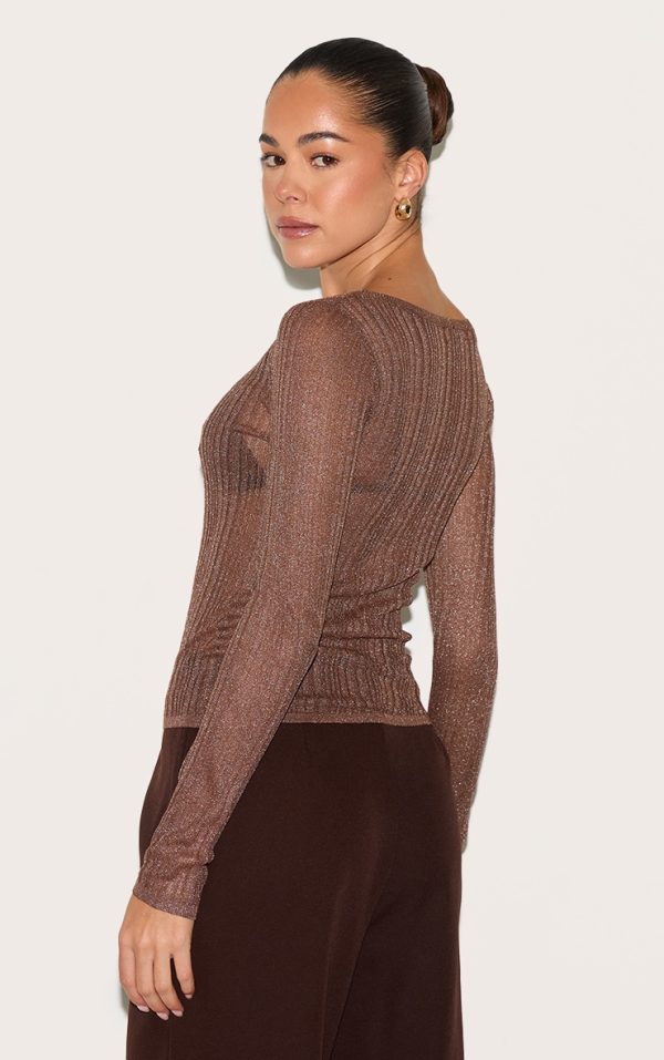 5c0da36cb0a2c20d168b65d9167e48768ef5bbe2_CNL7721_2_chocolate_sheer_knit_long_sleeve_boat_neck_top