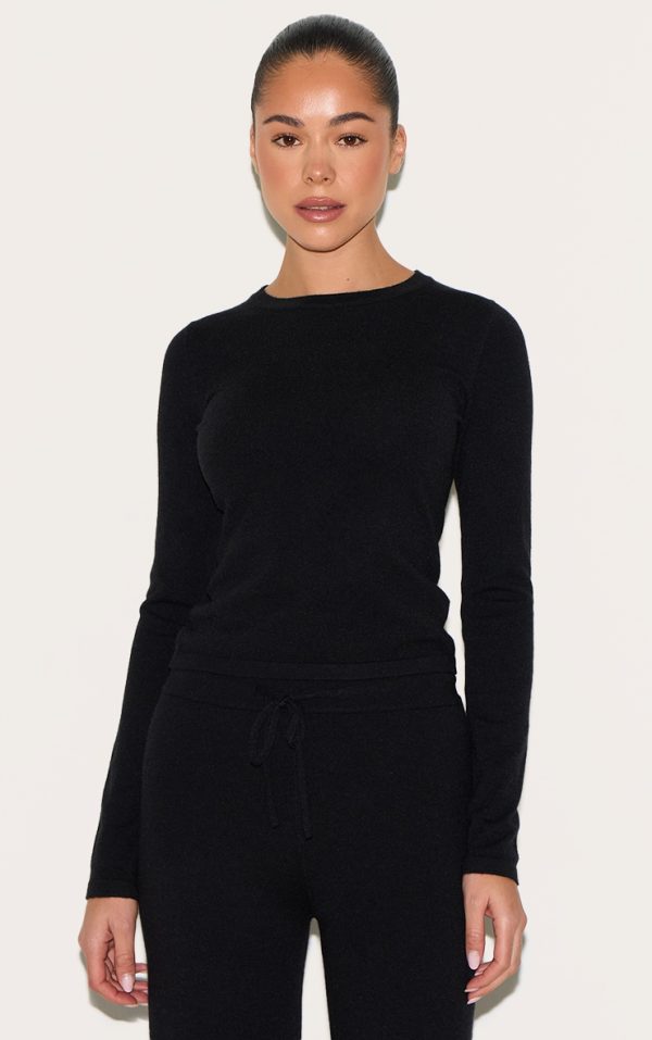 5c37387d527eee3354b254230b35b95015aae408_CNL9605_1_black_soft_knit_long_sleeve_top