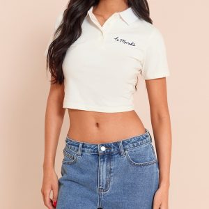 Tall Mid Blue Wash Mid Rise Relaxed Boyfriend Shorts