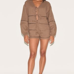 Mushroom Embroidered Shorts