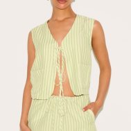 5d4acadef5a3a183c7d35cad2c274f251b69c29c_CNM9055_1_petite_olive_striped_woven_tie_front_longline_waistcoat