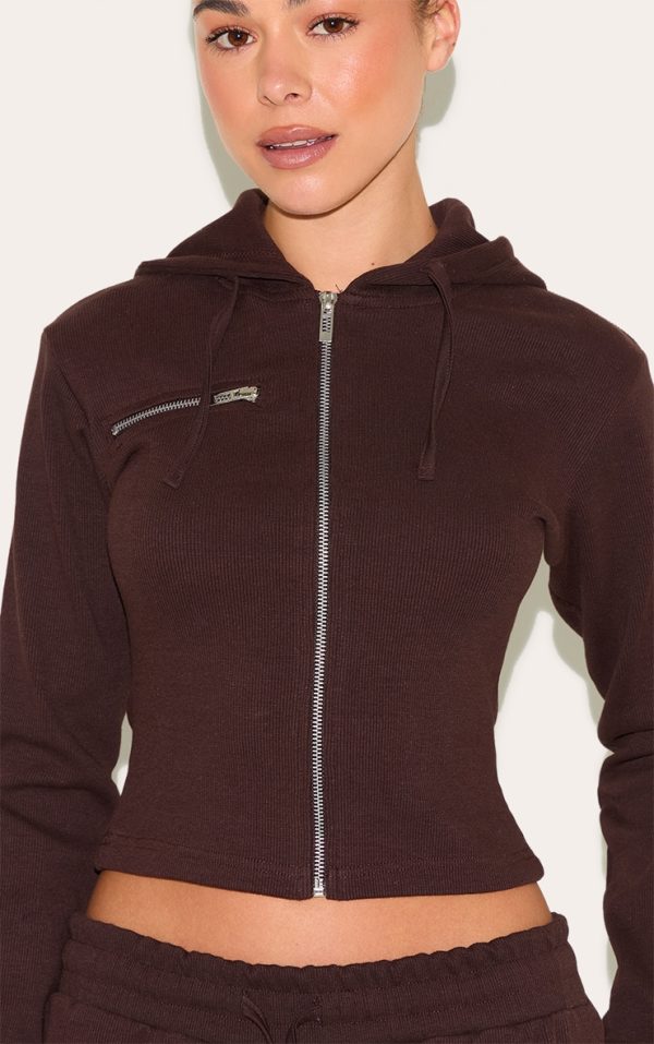 5d540c8482a1857c2fb69d4311a89e9874c53692_CNM2686_4_dark_brown_zip_up_ribbed_track_top