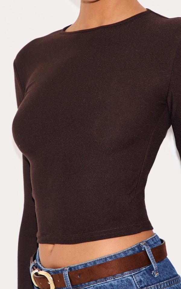 5e6a9a945242170196d73021c57cda6ceaf21cb5_CNH5391_4_chocolate_soft_touch_longline_sleeve_top
