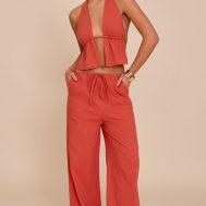 5e79841a7e53a3ef9c2dea9adbd818faad551491_CNM5228_1_rust_cotton_low_rise_drawstring_wide_leg_trousers