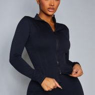 5f0992775b531a7d4356f6afb38b3425070f5ad6_CMW7577_1_shape_black_branded_double_zip_gym_top