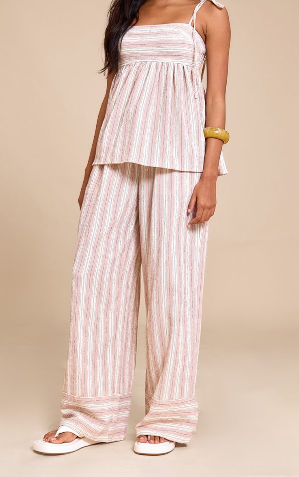 5f51a55f8306152dc3c6c809f0fc0a84874c3a40_CNM1911_2_pink_woven_textured_striped_straight_leg_trousers