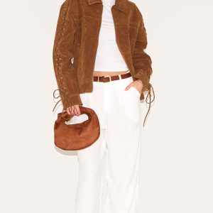 White Linen Blend Tailored Straight Leg Trousers