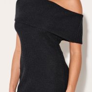 60007dc17960b8f3c6474cac5b33eba3d253c7cd_CNM0373_4_black_brushed_rib_asymmetric_bodycon_dress