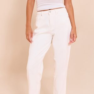 White High Waist Mom Style Jeans