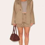 617426ccac12164e6502ee59eef80c67e97a4d49_CNM1697_3_plus_light_brown_tailored_woven_cinch_waist_blazer