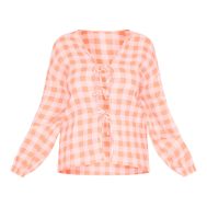 61a7ae68de47df98a5c936d11d5e96bebbb9a8df_CNM3360_5_plus_orange_checked_cheesecloth_tie_front_long_sleeve_shirt