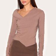 61f8d6175b06e6751c1f304ad3f8c0a0f11031ba_CNM2903_1_mushroom_bengaline_asymmetric_ruched_long_top-1