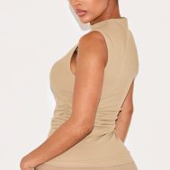 6288febed3d2f7762d304f1a43f209ab8fade55c_CNM0992_2_shape_khaki_built_in_bra_sculpt_boat_neck_ruched_side_top