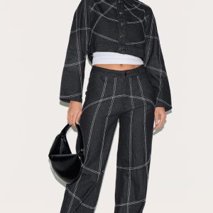 Dark Indigo Corset Seam Denim Jeans