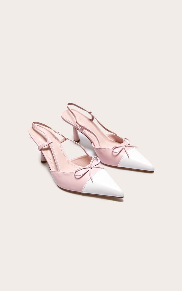 62fc136db3857876ac527c6f40977b0e00bef4e9_CNJ8463_2_pink_and_white_pu_point_toe_bow_detail_high_stiletto_court_heels
