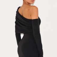 63389cfdb58d003654426a6ed737046cf80a494f_CNM3154_2_black_rib_asymmetric_bardot_long_sleeve_bodycon_dress