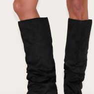 6456c937fdf85fc4d8753afaa33259b18ad015b9_CNL6666_5_black_faux_suede_point_toe_fold_over_block_heel_knee_high_boots
