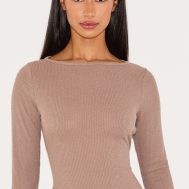 64f1e22b40d2979da0dda253d059640539a9f435_CNM1894_4_petite_taupe_ribbed_flare_sleeve_shift_mini_dress