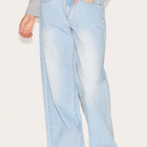 Light Blue Wash Low Rise Boyfriend Jeans