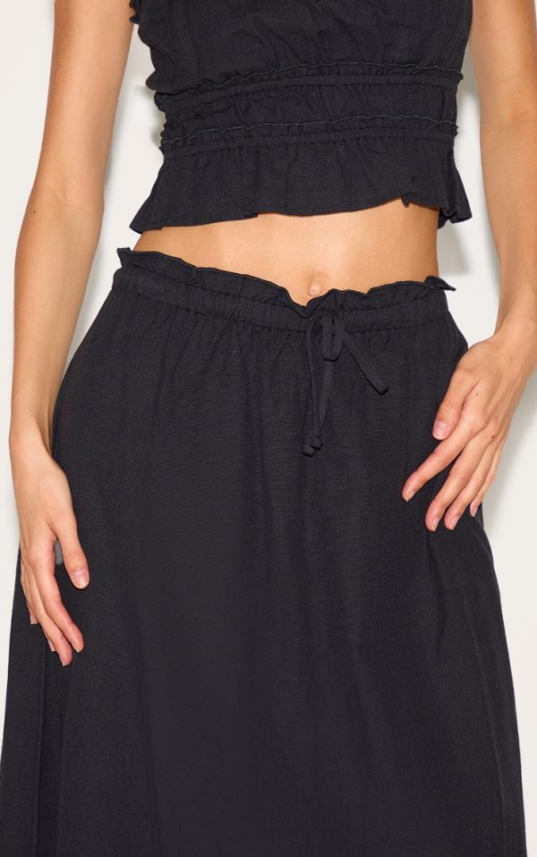 652dd6ec99924e7f631bbd4639d619d1cf9a130f_CNM3225_4_black_linen_blend_shirred_waist_maxi_skirt