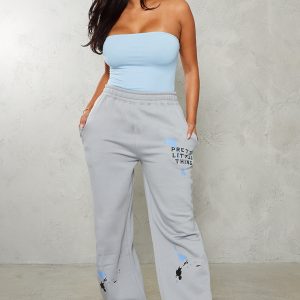 Shape Grey Printed Straight Leg Joggers