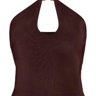 658051647f83329d6a64d71ee9935fe0460af99d_CNM9018_5_petite_chocolate_double_layer_halterneck_trim_detail_top