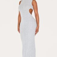 65c53a6cae9bd3d1c90812dd06f408eed974adb7_CNM4970_3_shape_silver_brushed_rib_high_neck_open_back_maxi_dress