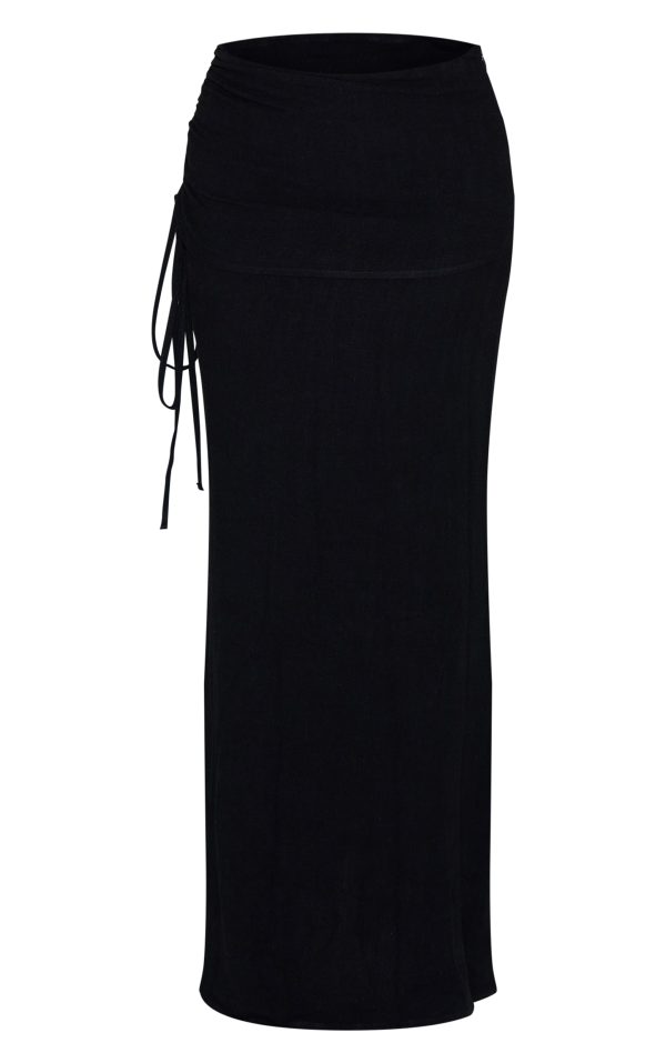 66f0e7f823e78eba69cb08321dd35b3bc301c6d9_CNN1606_5_black_linen_look_ruched_waist_maxi_skirt