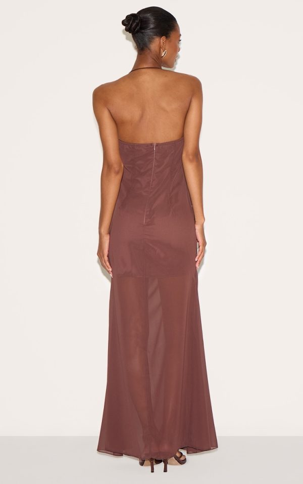 67165bf3516fdc4f9efc1e30cc0d82ec3e2e4f73_CNM1582_2_chocolate_chiffon_asymmetric_ruched_maxi_dress