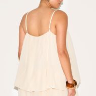 6729d1aee9831a01f3a9b600bf980a4d8d72c00b_CNM4476_2_plus_almond_chiffon_ruched_strappy_shift_dress