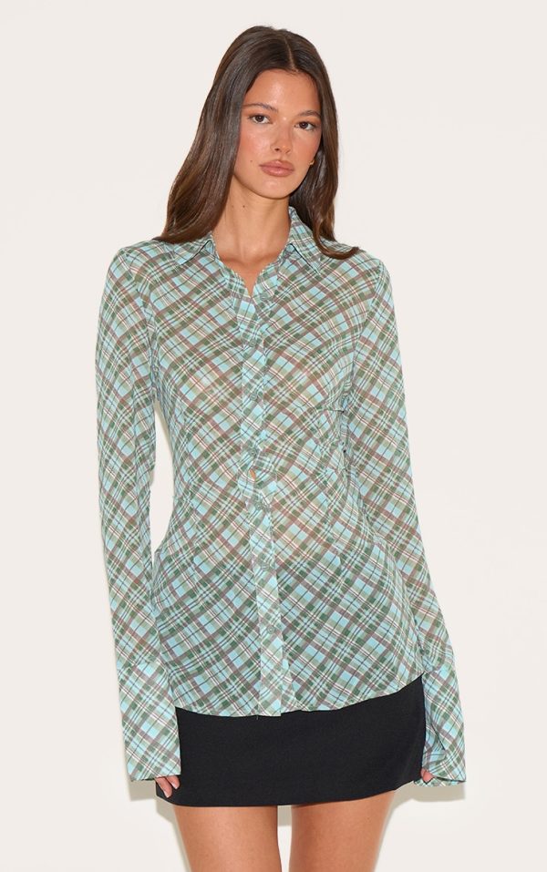 67f957e85dfa8bb29b20e0868f9a365440df60b8_CNM1666_1_green_check_sheer_fitted_shirt