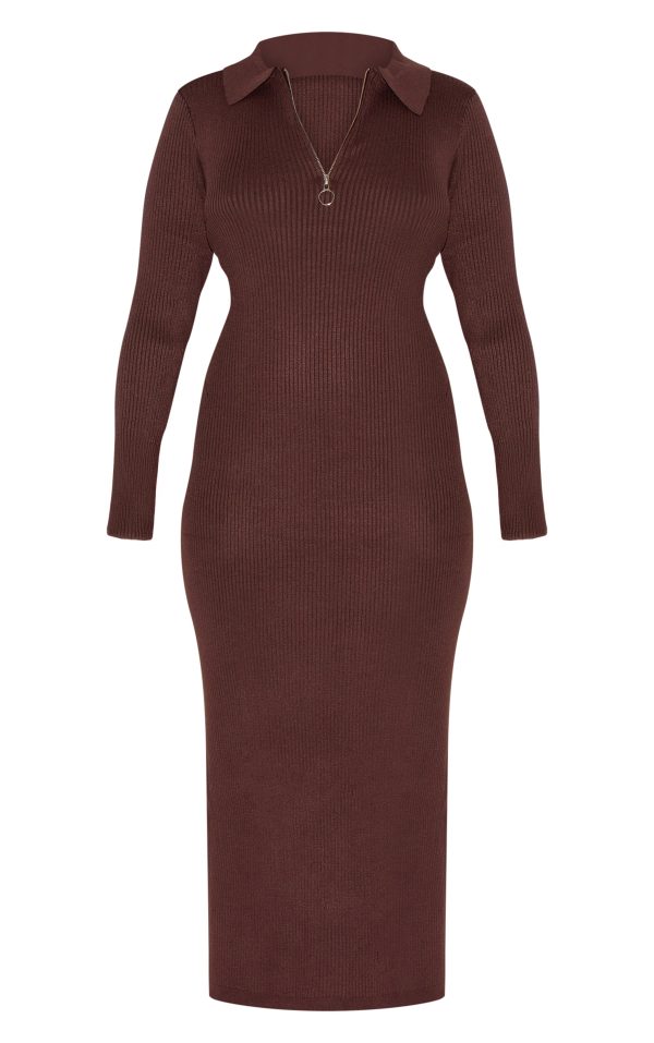 68149db4195281ea3f9d312d165b8f3d09d89b7f_CMZ2496_5_plus_chocolate_half_zip_collared_detail_midaxi_dress