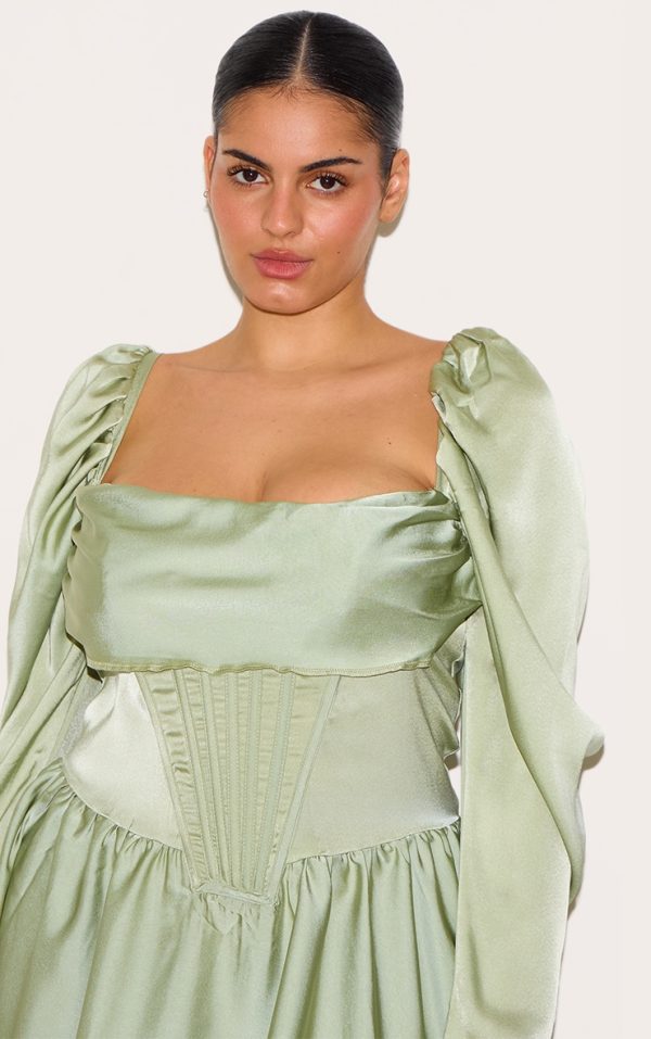 68241abae956636fd0b805606b399fbe80fab5ab_CNH8567_4_plus_sage_green_satin_corset_detail_puffball_shift_dress