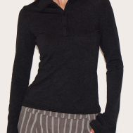 682eb5eab620bafaf5a8455d6f4fb93d2a9f4170_CNL8984_4_black_textured_button_down_flared_long_sleeve_top