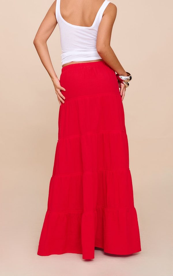 68574fb5e2b1deb33f9112dfae8b8fc97526d4b5_CNM8226_3_tomato_red_cotton_tiered_drawstring_waist_maxi_skirt
