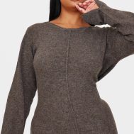 699e234bfd1b7a7393f936dd0a7aed02c277d5a8_CMT0101_4_plus_chocolate_knitted_seam_front_midaxi_dress