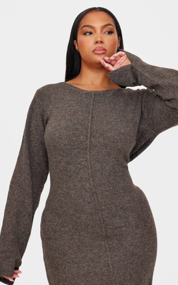699e234bfd1b7a7393f936dd0a7aed02c277d5a8_CMT0101_4_plus_chocolate_knitted_seam_front_midaxi_dress