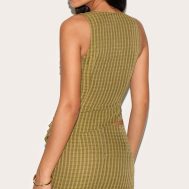 69a857b057f51565f7dab1869cd8ba31d8068ce1_CNM4530_2_tall_moss_green_check_squre_neck_ruched_top