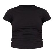 6ab1ddbba23573e313fbb4498aa99344b37b0a3c_CNK5250_5_black_cotton_side_cap_sleeve_ruched_top-1