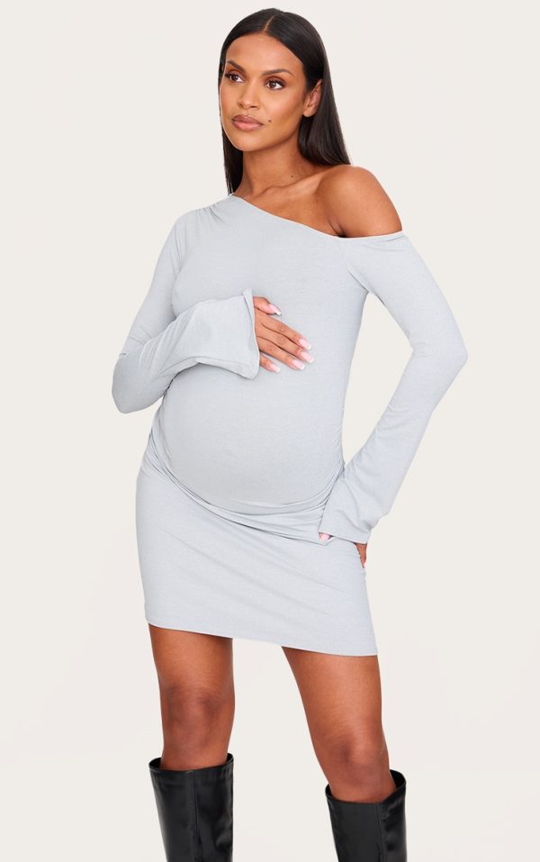 6b1471b5deaedd0b76553f7f406a19883e0c05d4_CNL9375_1_maternity_grey_asymmetric_ruched_long_sleeve_mini_dress