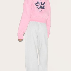 Bubblegum Pink Chill Club Puff Print Zip Up Jacket
