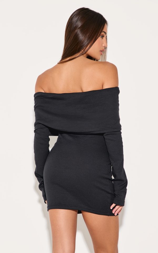 6bfc1946f1ef911345b42057a91971154a72452b_CNM3164_2_black_rib_fold_over_bardot_button_mini_dress
