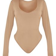 6c44151c3bbdb602c6391e1f002380d667e565d0_CNL9380_5_shape_dark_olive_sculpted_v_neck_long_sleeve_bodysuit