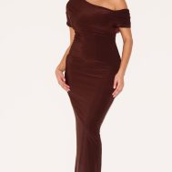 6c9ba5934b36650259c9174dfab29ab53a507ea5_CNM2563_3_plus_dark_chocolate_double_layer_slinky_asymmetric_ruched_sleeve_maxi_dress