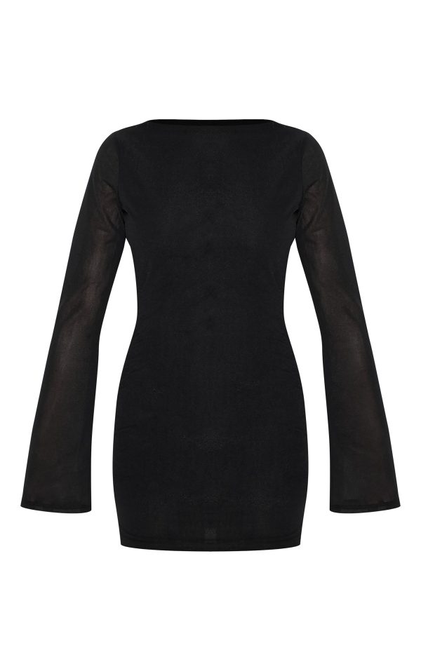 6ceb7cede7033fe8e8ad301c8d2c8defd57fe9b5_CNM9951_5_black_chiffon_boat_neck_long_sleeve_shift_dress