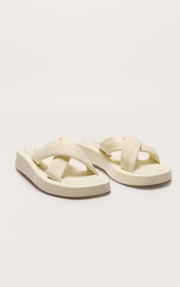 6d200427abe3d5b3bf6d11e25857a34bcd20520c_CNM0261_2_cream_stretch_lycra_square_toe_criss_cross_strap_flatform_sandals